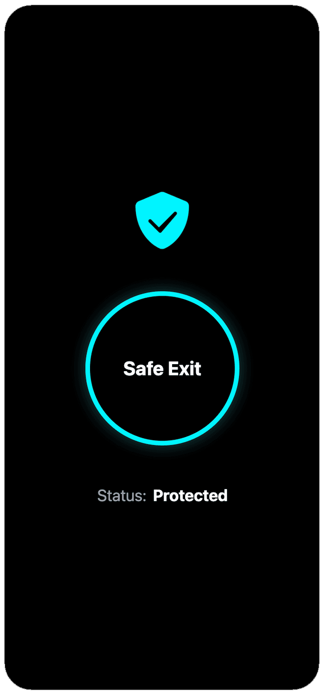 FateGuard Safe Exit on iPhone